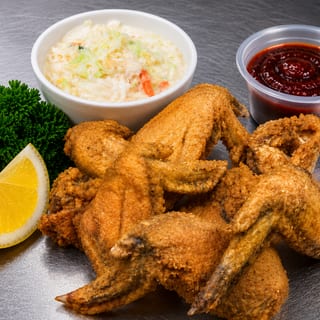 4 Whole Wings with Fries